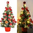 thumbnail image 6 of 18" Christmas Table Decorations Lighted Mini Tree, DIY Artificial Small Christmas Tree with Pine and Star, Perfect for Desktop Table Home Kitchen Dinning Hall Holiday, 6 of 6