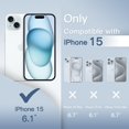 thumbnail image 2 of JETech Ultra Slim (0.35mm Thin) Case for iPhone 15 6.1-Inch, Camera Lens Cover Full Protection, Lightweight Matte Finish PP Hard Minimalist Case, Support Wireless Charging (Frosted Clear), 2 of 6