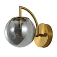 thumbnail image 6 of SAFAVIEH Psylla LED Smoke Grey Glass Wall Sconce with Grey Shade, Set of 2, 6 of 8