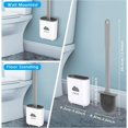 thumbnail image 3 of Escobilla de baño, escobilla de baño de silicona, escobilla de baño colgante, escobilla de baño de silicona con soporte de secado rápido para limpieza profunda, inodoro de baño - gris, 3 of 5