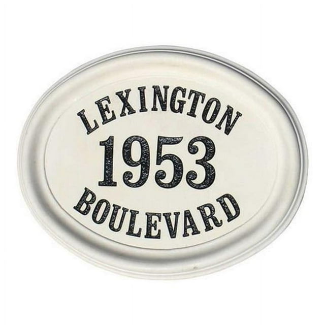 QualArc CCAB-OVL-BT 20 in. Engraved Oval Cast Concrete Address Block in Burnt Tuscan Color