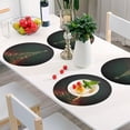 thumbnail image 6 of GZHJMY Christmas Tree Round Placemats Set of 1, Non-Slip PVC Table Mats Washable Heat Resistant Place Mats for Kitchen Dining Table Christmas Home Decor, 15.4 Inch Table Mat, 6 of 7
