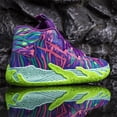 thumbnail image 2 of Bolognifi Men's Lightweight Lace Up High Top Fashion Basketball Shoes Soft Non-Slip Running Shoes, 2 of 7