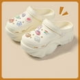 thumbnail image 2 of MIASHUI Womens Clogs Slip on Platform Sandals Garden Water Shoes Outdoor Walking,White,8, 2 of 4