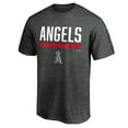 thumbnail image 2 of Men's Charcoal Los Angeles Angels Team Win Stripe T-Shirt, 2 of 3