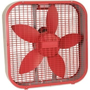 Holmes HABF20 20 Inch 3 Speed Durable Air Circulator Metal Box Fan - Red