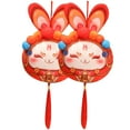 thumbnail image 1 of 2Pcs Stuffed Rabbit Mascot Toy Chinese New Year Rabbit Doll New Year Supplies, 1 of 8