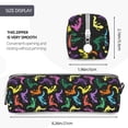 thumbnail image 3 of Haiem Colorful Lizards Print Leather Pencil Case Art Supplies Case Zipper Pencil Pouch Stationery Storage Pencil Bag, 3 of 7