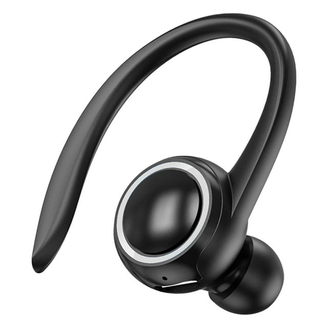 Single Bluetooth Silicon Ear Hook Water-Resistant for Jogging Black