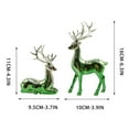 thumbnail image 3 of Colorful Couple Deer Figurines, A Pair of Romantic Love Deer Statues for Home Decor, Valentine‘s Day Gift for Her/Him, Living Room TV Cabinet Shelf Decorations, Plastic Animal Ornaments, 3 of 9