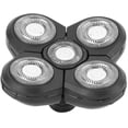 thumbnail image 2 of QUETO Tête de Rasoir, Lames de Rechange Étanches à 5 Lames Têtes de Rasage Universelles pour Rasoir Électrique Rotatif (Noir), 2 of 5