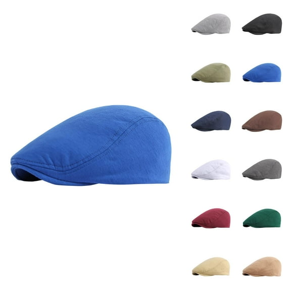 Gothic Fedora Beret And Golf Hat, Red Beret, Straw Fedora, Perfect for Solar Fan Hat Women Spring And Autumn British Retro Simple Solid Color Knitted Plain Cap