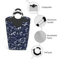 thumbnail image 4 of KLL Hawaiian Style Laundry Hamper,Large Canvas Fabric Lightweight Storage Basket Toy Organizer Dirty Clothes Collapsible Waterproof, 4 of 6