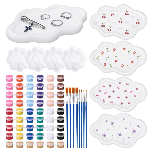 Bandeja para Joyas de Cerámica para Pintar. Porta Anillos de Cerámica para Pintar. Bandeja para Pintar. Manualidades para Adultos.