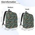 thumbnail image 3 of Honeii UAE Travel1 1 Print Canvas College Laptop Backpack, Durable Rucksack Travel Notebook Bag School Backpack Book Bag for Men Women-Medium, 3 of 7