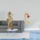 thumbnail image 2 of Figura de resina de bailarina de ballet dorada, elegante escultura, adorno decorativo para oficina, dormitorio, sala de estar, armario, chimenea,, 2 of 8