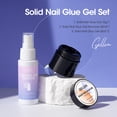 thumbnail image 3 of Gellen Nail Glue Gel for Fake Nails Tips, 1Pc 15g Solid Gel Nail Glue for Press ons Nails with 60ml Nail Glue Remover Set, 3 of 9