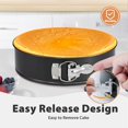 thumbnail image 3 of Tarta de queso antiadherente Springform Pan Hikolvol de 9 pulgadas con protector, 3 of 8