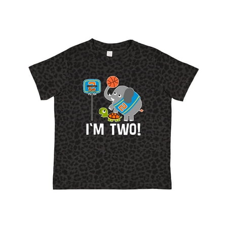 

Inktastic Basketball 2nd Birthday for 2 Year Old Gift Toddler Boy Girl T-Shirt