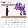 thumbnail image 4 of Honeii Hawaiian Beach Dolphin print Women's Pajama Sets Long Sleeve Button Down Sleepwear Nightwear Soft Pjs Lounge Sets-Medium, 4 of 7