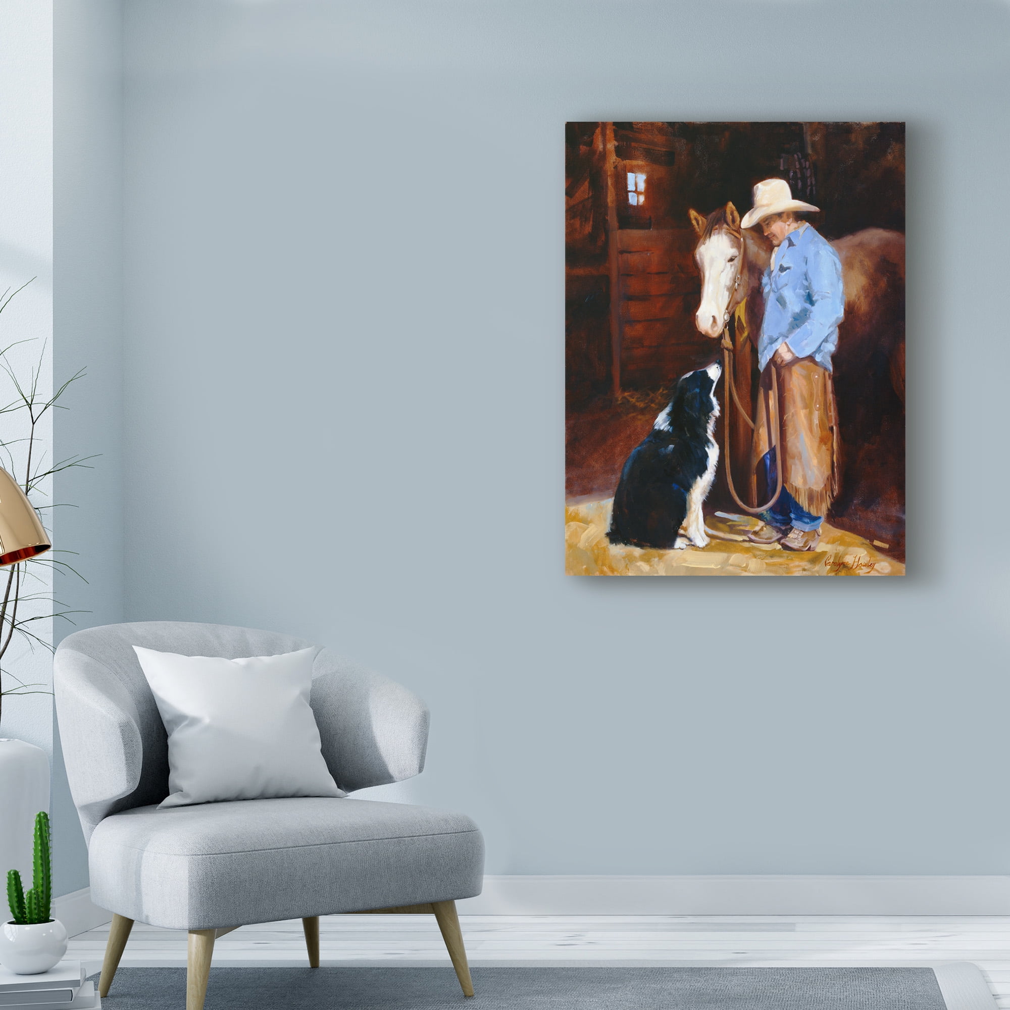 Trademark Fine Art 'Hey Buddy' Canvas Art by Carolyne Hawley