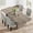 Gray, variant on Extendable Rectangular Farmhouse Dining Table with Leaf, 62.99-84.65 in, Seats 6-10, Rounded Corners, Space-Saving Extension for Kitchen & Dining Room