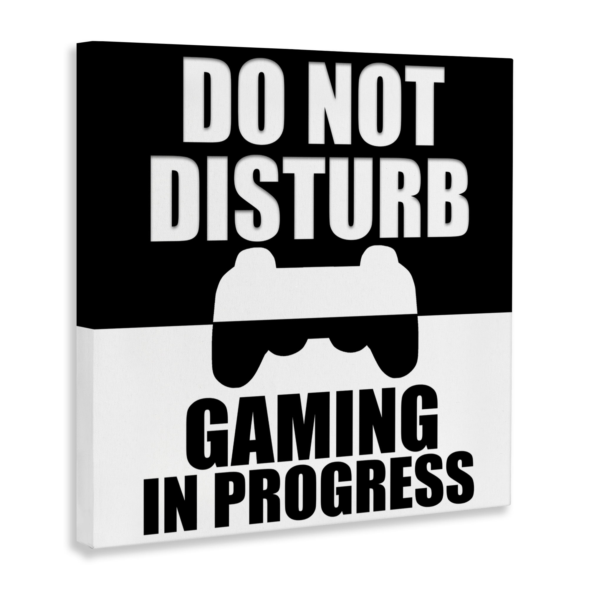 Do Not Disturb Minimal Gamer Canvas Wall Art, design by Kim Allen