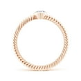 thumbnail image 2 of ANGARA Natural Bezel-Set Heart-Shaped Diamond Ribbed Ring in 14K Rose Gold for Women (Size-4mm| Color-G| Clarity-VS2) | April Birthstone, Anniversary, Jewelry Gift for Women | Natural Diamond Ring, 2 of 9