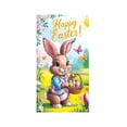 thumbnail image 2 of Luxcidy Easter Door Cover Cute Rabbit Door Party Decoration Supplies, Happy Easter Door Cover, Large Fabric Bunny Egg Door Banner, 72x35 Inch (P), 2 of 6