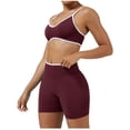 thumbnail image 5 of LIIPEE Womens Shorts Athleisure Solid Color Mid Seamless Waistband Pull-On Bike Ladies Casual Summer Tight Breathable Soft Fashion Daily Comfortable -Lifting Yoga Shorts,L, 5 of 6