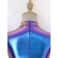 thumbnail image 7 of iiniim Girls Metallic Alien Mock Neck Flying Sleeve Ruffled Tutu Dress for Space Theme Party Cosplay Colorful 6, 7 of 7