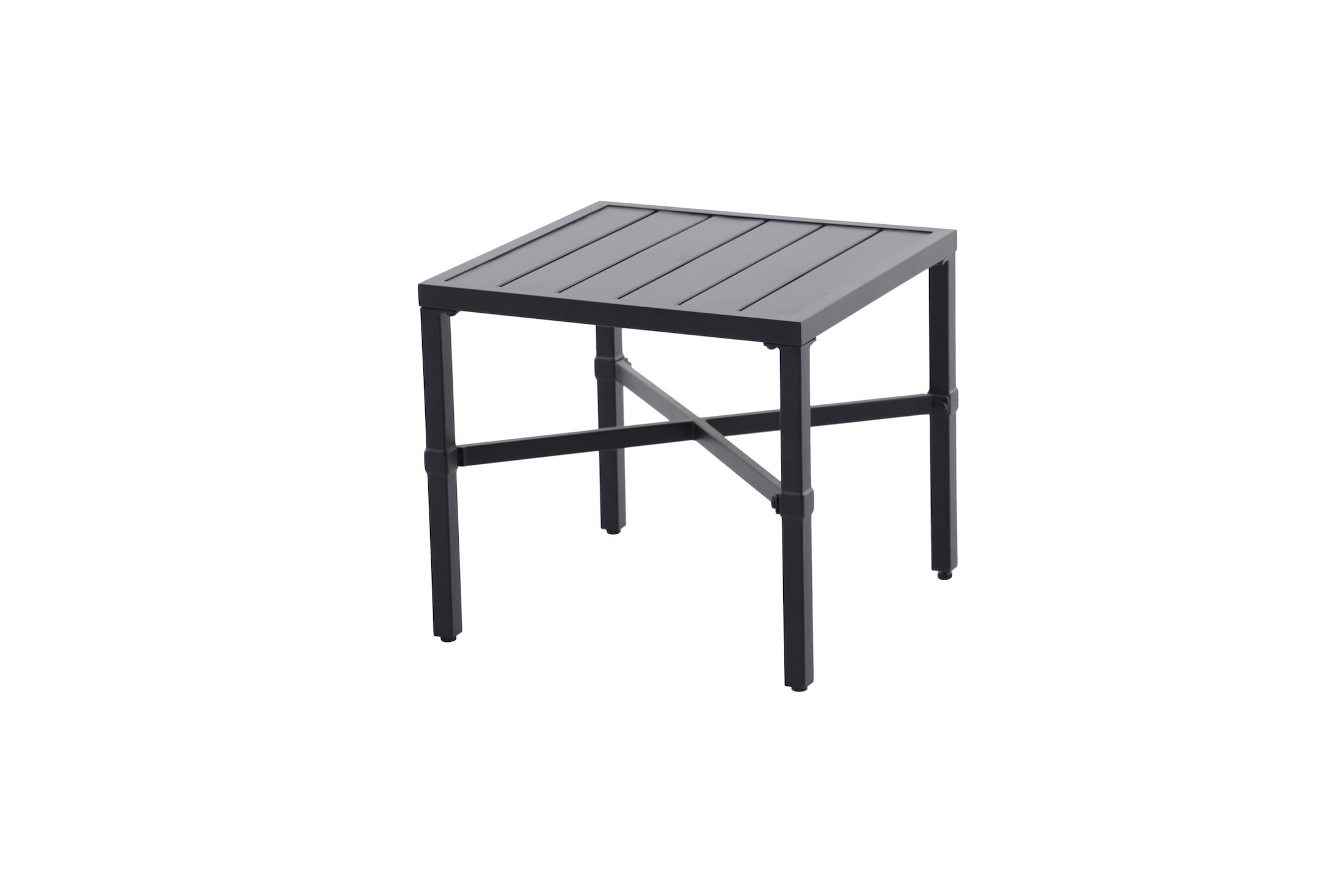 My Texas House Cambria Outdoor Steel End Table, Black