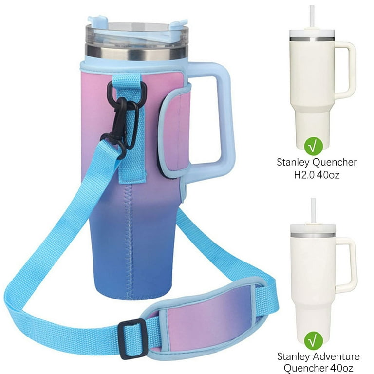 Kaou 40oz Tumbler with Handle Carrier Holder Adjustable Shoulder Strap Fastener Tape Travel Water Bottle Cup Sleeve Storage Bag Carrying Pouch Tumbler