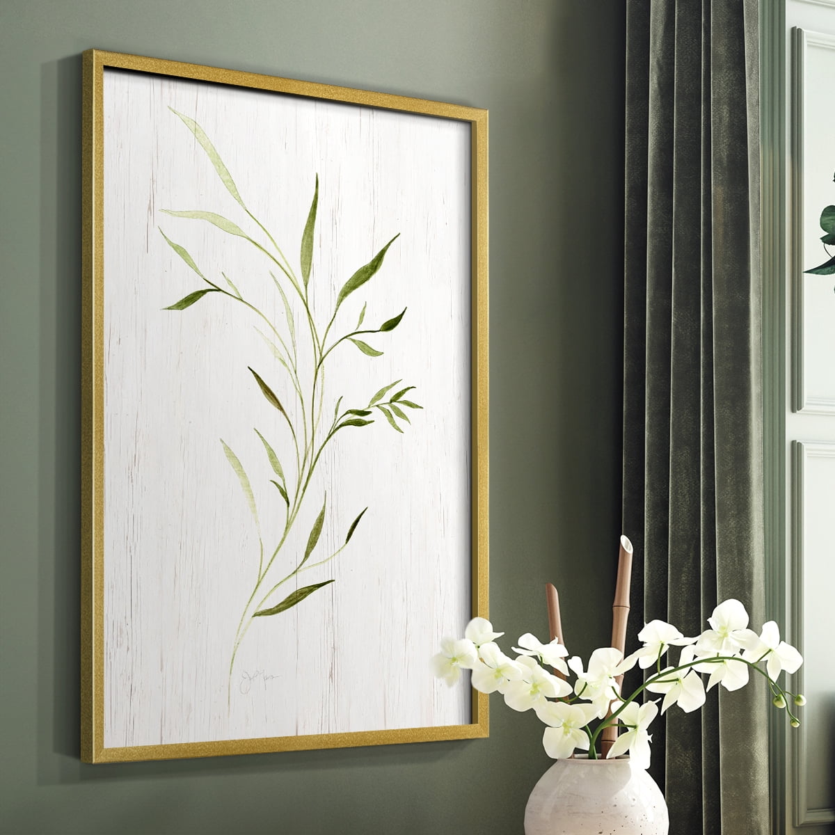 Windblown Leaves II Framed Print - Solid Wood in Single Picture Frame Solid Wood 2 Framed Print