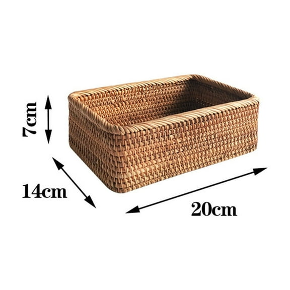 TELOLY Tray Decor,Rectangular Design Tea Tray,Efficient Storage To Help Organize Tableware Serving Tray With Handle,20x14x7CM