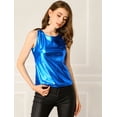 thumbnail image 4 of Camiseta Sin Mangas Allegra K Día de San Patricio Azul XS, 4 of 6