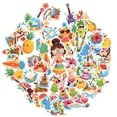 thumbnail image 2 of 35pcs-50pcs Hawaii Stickers Tropical Kids Stickers Beach Waterproof Funny Stickers Pack for Luggage Phone Laptop, 2 of 8