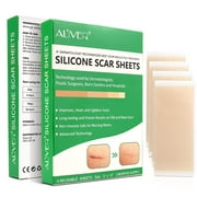 Aliver 4 Reusable Scar Silicone Scar Sheet, Silicone Tape for Scar Tape
