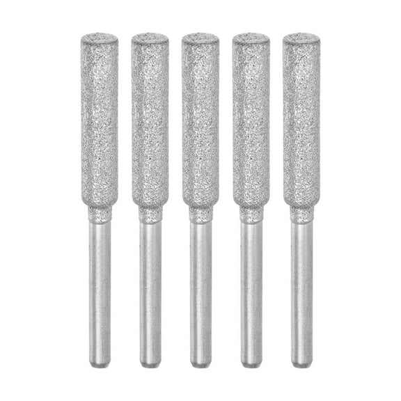 Uxcell 5 Packs Diamond Chainsaw Sharpener Bits 3/16" 4.8mm Cylinder Head Electric Chain Saw Grinder