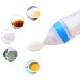 thumbnail image 7 of Jierger Baby Silicone Feeding Bottle with Spoon Food Rice Cereal Feeder Baby Food Squeeze Spoon for Boys Girl Kids Toddlers, 7 of 7