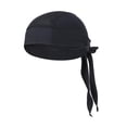 thumbnail image 2 of Banda para el sudor para gorra de motociclista con malla absorbente de sudor y calavera Negro, 2 of 8