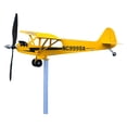 thumbnail image 1 of Handmade J3 Airplane Weathervane for Yard, Airplane, Metal Windmill, Outdoor Sculpture, Airplane Model (7"x7.9"), 1 of 9