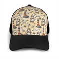 thumbnail image 3 of Yiaed Marine Birds And Coastal Lighthouse Print Baseball Cap Dad Hat Polo Style Plain Blank Adjustable Size, 3 of 5