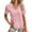 A2-Pink, variant on Shirts for Women Trendy Summer V Neck Summer Short Sleeve Comfortable Solid Color Blouses Woman Dressy Casual Blouses Spring Outfits Fashion Clothes,Black