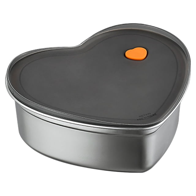 Xihbxyly Fiambrera Bento de Acero Inoxidable, Hermética, con Tapa Sellada, Apta para Uso Alimentario, Mantiene La Comida Fresca, Apta para Microondas, Portátil, Acero Inoxidable 304, 600 Ml, Ideal pa