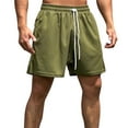 thumbnail image 2 of Dagegui Mens Waffle Shorts Loose Fit Drawstring Casual Short Pants Elastic Waist Sweat Pants Army Green,XL, 2 of 6