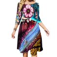 thumbnail image 2 of Hello Ground! Sweetheart Knot Flared Dress Fashion Design Large Size Loose Dress Galaxy, 2 of 5