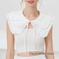 thumbnail image 2 of CAILDANL Fake Collar Detachable Blouse False Collar Half Shirts Collar Little Shawl Top Elegant for Women Girls, 2 of 7