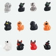 thumbnail image 2 of Halloween Ghost Figurine, Funny Pumpkin Ghost Statue Ghost Decoration Holding for Gift Props Tabletop Home Decor Gifts for Anniversary Weddings, 2 of 7