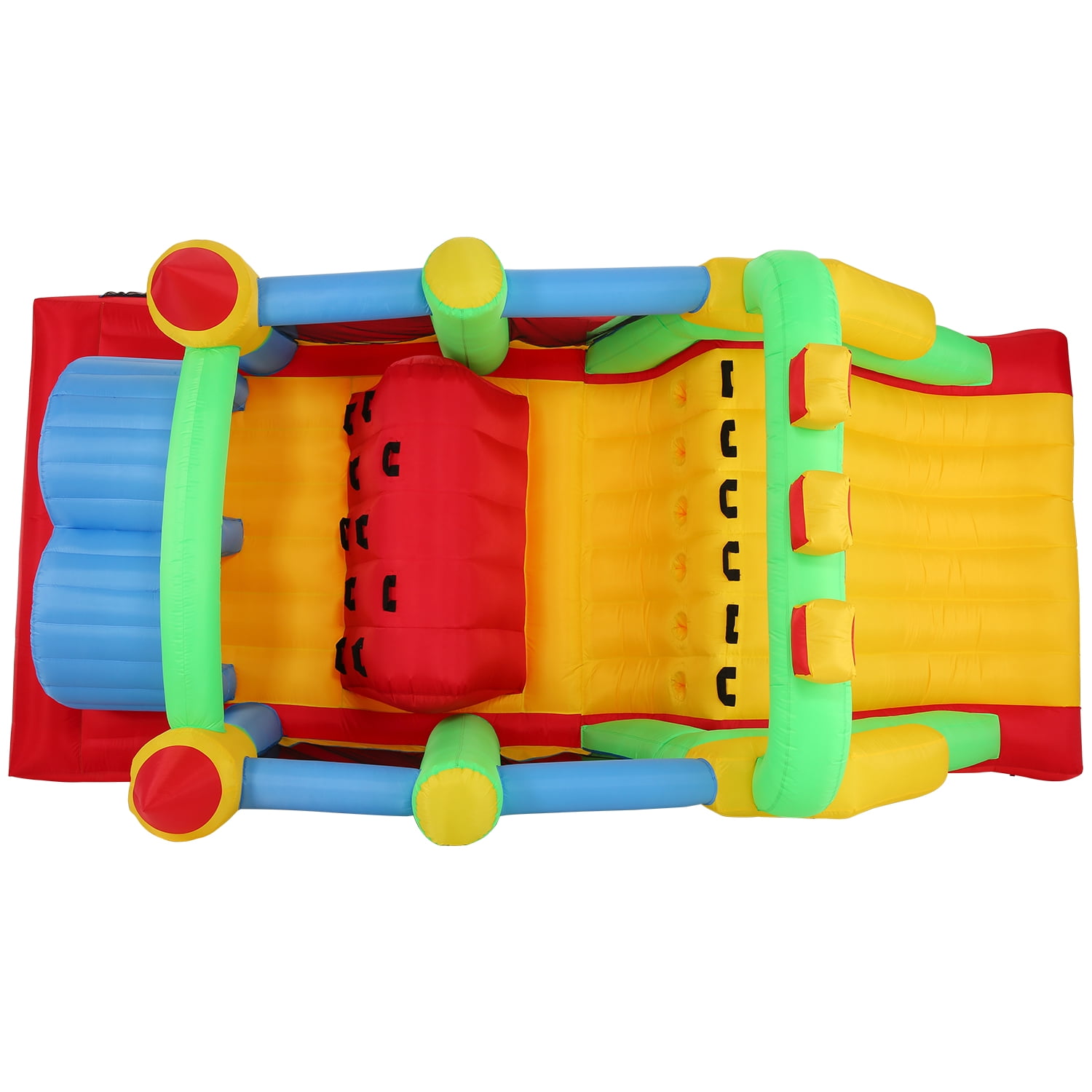 Sailvan Inflatable Bounce House, Indoor/Outdoor Bouncy House with Inflatable Obstacle Dual Tunnels, Large Slide Climbing Bounce Area Castle for Party